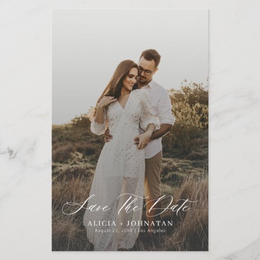 Moderne Hochzeit im Foto Save the Date Flyer (Vorne)