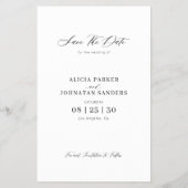 Moderne Hochzeit im Foto Save the Date Flyer (Hinten)