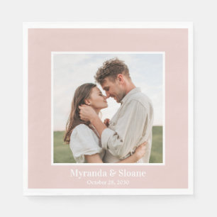 Moderne Hochzeit im Foto Serviette