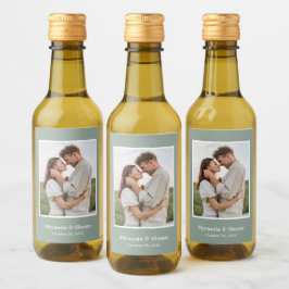 Moderne Hochzeit im Foto Weinetikett