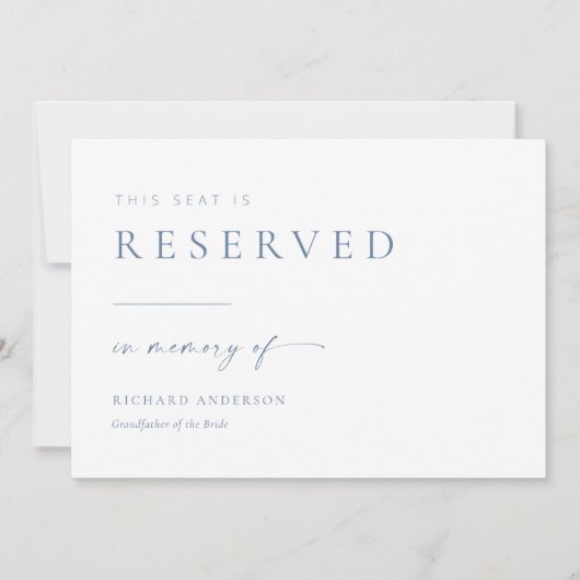 Moderne Hochzeit im Gedenken an das Zeichen | Blau (Vorderseite)