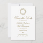 Moderne Hochzeit im Goldenen Winter Save The Date (Vorderseite)