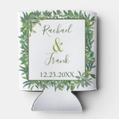 Moderne Hochzeit im Grünen Dosenkühler (Rückseite)