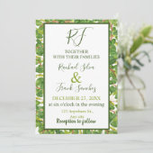 Moderne Hochzeit im Grünen Einladung (Stehend Vorderseite)