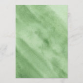 Moderne Hochzeit im Grünen Einladung (Rückseite)