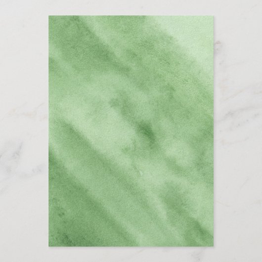 Moderne Hochzeit im Grünen Einladung (Rückseite)