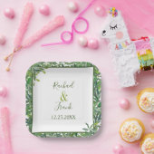 Moderne Hochzeit im Grünen Pappteller (Party)