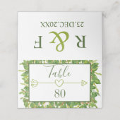 Moderne Hochzeit im Grünen Platzkarte (Außenseite Aufgefaltet)