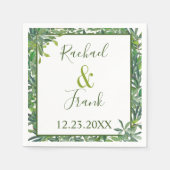 Moderne Hochzeit im Grünen Serviette (Vorderseite)
