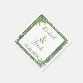 Moderne Hochzeit im Grünen Serviette (Ecke)