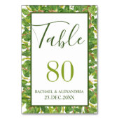 Moderne Hochzeit im Grünen Tischnummer (Rückseite)