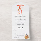 Moderne Hochzeit im Herbst All In One Einladung (Innen Boden)