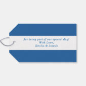 Moderne Hochzeit im Mittelmeersommer Geschenkanhänger (Rückseite Horizontal)