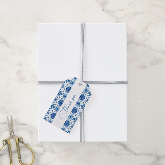 Moderne Hochzeit im Mittelmeersommer Geschenkanhänger (Mit Garn)