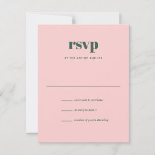 Moderne Hochzeit im trendigen Mix-Match-Stil in Pi RSVP Karte