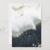 Moderne Hochzeit in Aquarellfarben Einladung (Rückseite)