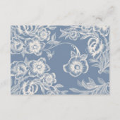 Moderne Hochzeit in Blau und Weiß Begleitkarte (Rückseite)