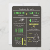 Moderne Hochzeit in den Waldbaum Blätter Einladung (Vorderseite)