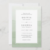 Moderne Hochzeit in einem Einladung (Vorderseite)