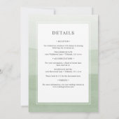 Moderne Hochzeit in einem Einladung (Rückseite)