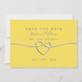 Moderne Hochzeit in Gelb und Silber Save The Date (Vorderseite)
