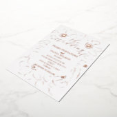 Moderne Hochzeit in Goldflorengold Folieneinladung (Gedreht)