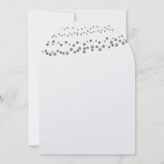 Moderne Hochzeit in Grautönen Einladung (Rückseite)