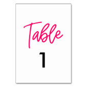 Moderne Hochzeit in Kalligrafie Tischnummer (Rückseite)