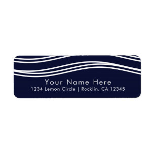 Moderne Hochzeit in Navy Blue & White Wave