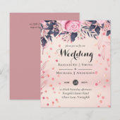 Moderne Hochzeit in Rosa (Vorne/Hinten)