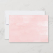 Moderne Hochzeit in Rosa RSVP Karte (Rückseite)