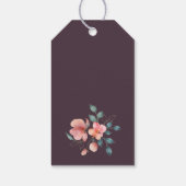 Moderne Hochzeit in Rosa und Gold Geschenkanhänger (Rückseite)