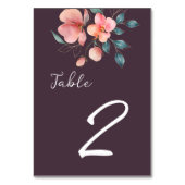 Moderne Hochzeit in Rosa und Gold Tischnummer (Vorderseite)