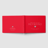 Moderne Hochzeit in Roter Liebe Gästebuch (Voll)