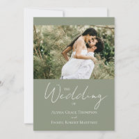 Moderne Hochzeit in sattelgrünem Chic-Foto