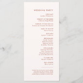 Moderne Hochzeit in schneerosa Programm (Rückseite)