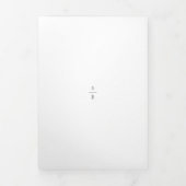 Moderne Hochzeit in Schwarz und Weiß Dreifach Gefaltete Einladung (Cover)