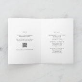 Moderne Hochzeit in Schwarz und Weiß Einladung (Innenseite)