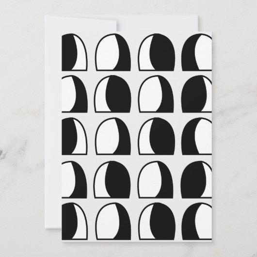 Moderne Hochzeit in Schwarz und Weiß Einladung (Rückseite)