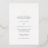 Moderne Hochzeit in Schwarz und Weiß Folieneinladung (Vorderseite)