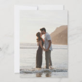 Moderne Hochzeit in Schwarz und Weiß Save The Date (Rückseite)