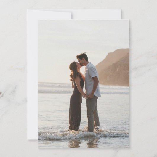 Moderne Hochzeit in Schwarz und Weiß Save The Date (Rückseite)