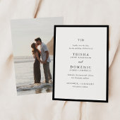 Moderne Hochzeit in Schwarz und Weiß Save The Date