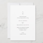 Moderne Hochzeit in Schwarz und Weiß Save The Date (Vorderseite)