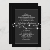 Moderne Hochzeit in Schwarz-Weiß Einladung (Vorne/Hinten)