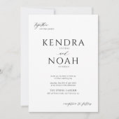 Moderne Hochzeit in Schwarz-Weiß-FOTO Einladung (Vorderseite)