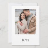 Moderne Hochzeit in Schwarz-Weiß-FOTO Einladung (Rückseite)