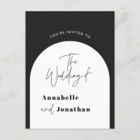 Moderne Hochzeit in Schwarz/Weiß
