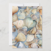 Moderne Hochzeit in tropischen Muscheln Einladung (Rückseite)