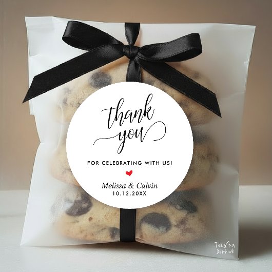 Moderne Hochzeit Klasse Vielen Dank Geschenke Runder Aufkleber